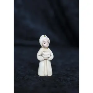Beige, liten - Konge med turban