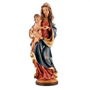 Maria med barnet, håndmalt tre 15cm