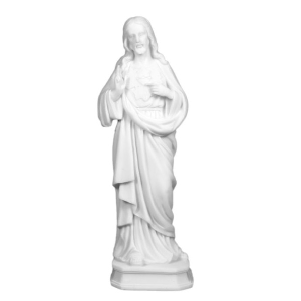 Statue, Jesu hellige hjerte, alabast, 20cm