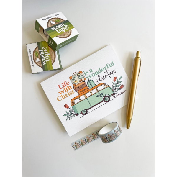 Life with Christ is a Wonderful Adventure JPII Catholic Card