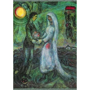 Kort - Brudepar, Chagall. 7617D
