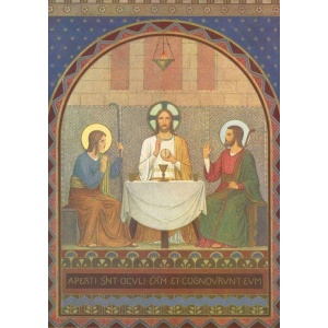 Kort - Jesus og Emmaus-vandrerene. 8402D