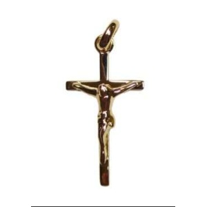 Krusifiks, forgyllet 20 mm