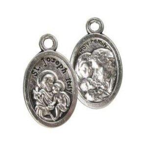 Medaljong, St. Josef. Metall 18 mm