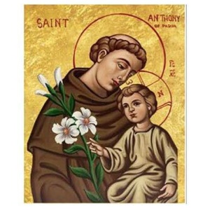 Trykt ikon. St. Antonius. 14x18,5cm