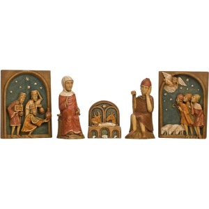 Krybbefigursett, håndskåret. Atelier D'art