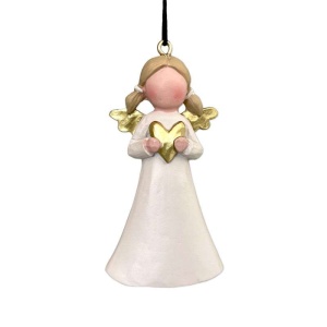 Engel, hengende med gullhjerte. 2