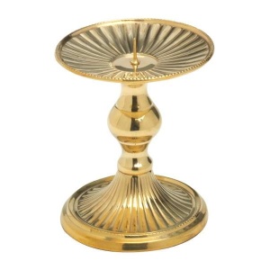 Lysestake til kubbelys, messing