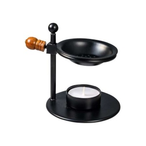 Røkelsesbrenner, sort jern. Justerbart, 8,5 cm