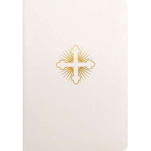 En liten katolsk bønnebok, hvit utgave - limt lær