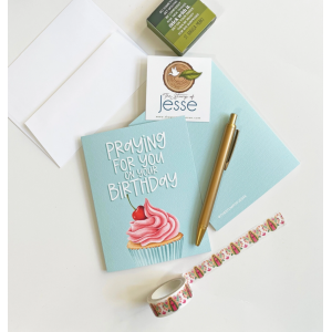 Praying for You on your Birthday Greeting Catholic Card