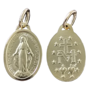 Mirakuløs medalje 13mm, forgylt.