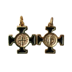 Likearmet St. Benediktskors i gullfarget metall