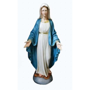 Statue, Mirakuløs Maria i håndmalt resin 60cm