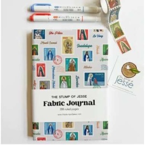 Ave Maria Post Fabric Hardcover Journal. Grå