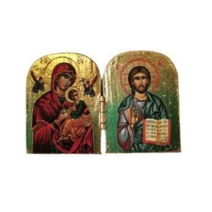 Diptyk forgylt 7x5cm - assorterte tema