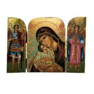 Triptyk forgylt 10x7,5cm, assorterte