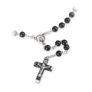 Rosenkrans. Treperler med metalbindinger. Svart
