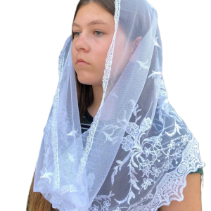 "Infinity" mantilla, hvit