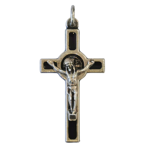 St. Benediktskors i metall med emalje 3,5 cm