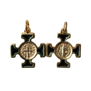 Likearmet St. Benediktskors i gullfarget metall