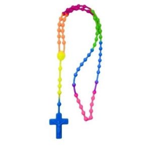 Rosenkrans, silikon. 5mm perler, 42 cm. Multifarget