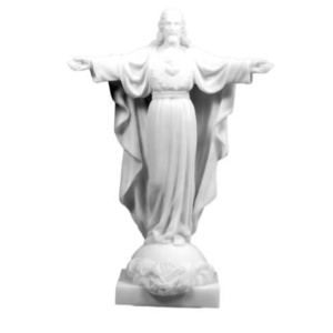 Statue. Jesu hellig hjerte. Alabast 20 cm
