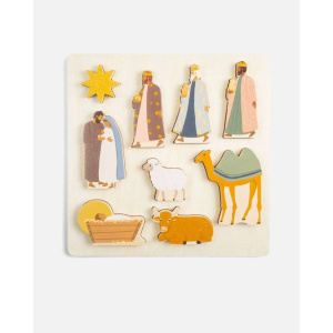 Puslespill i tre: Julekrybbe – Nativity Wooden Puzzle