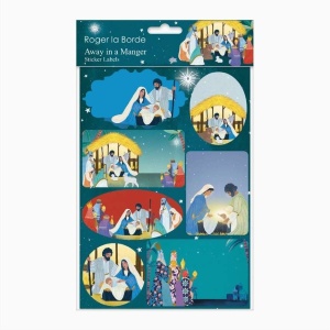 Sticker lables. Away in a Manger