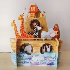 Pop up kort, Noahs ark.
